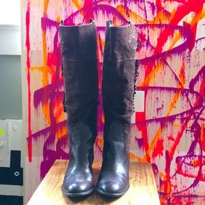 Franco Sarto brown Leather/man made upper- tall Boots-Size 11.